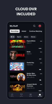 Screenshot of the application Fubo - #6