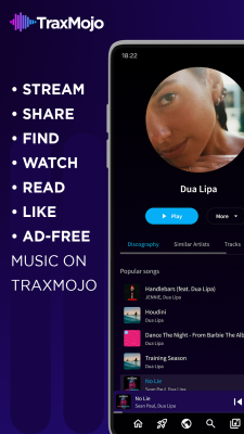 Screenshot of the application TraxMojo Music Streaming - #3