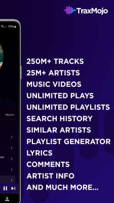 Screenshot of the application TraxMojo Music Streaming - #4