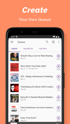 Screenshot of the application Podcast Player - #6