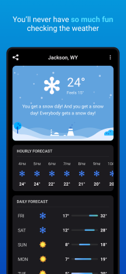Screenshot of the application CARROT Weather - #4