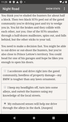 Screenshot of the application Vampire — Night Road - #4