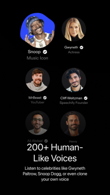 Screenshot of the application Speechify - #3