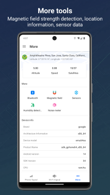 Screenshot of the application Signal Detector - #8