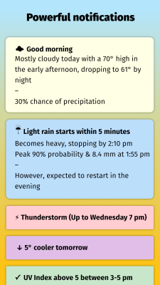 Screenshot of the application Appy Weather - #5