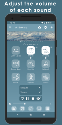 Screenshot of the application Ambience: sleep sounds - #2