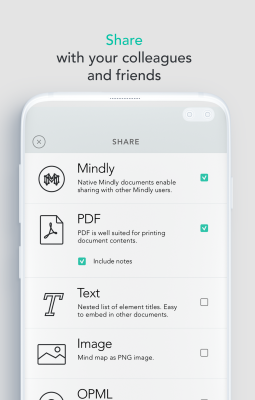 Screenshot of the application Mindly - #3
