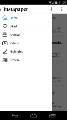 Screenshot of the application Instapaper - #6