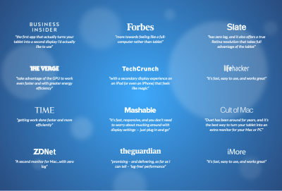 Screenshot of the application Duet Display - #3