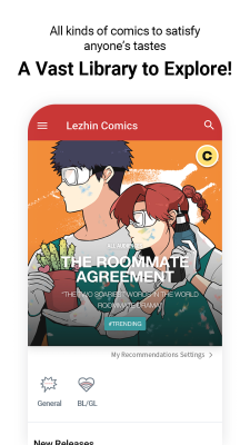 Screenshot of the application Lezhin Comics - #1