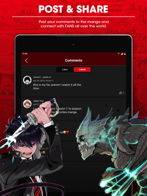 Screenshot of the application MANGA Plus by SHUEISHA - #4