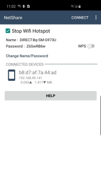 Screenshot of the application NetShare - no-root-tethering - #7