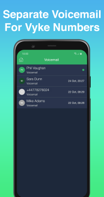 Screenshot of the application Vyke: Second Phone/2nd Line - #7
