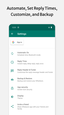 Screenshot of the application Whatauto - Auto Reply - #8