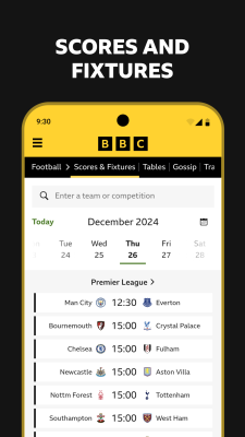 Screenshot of the application BBC Sport - #4