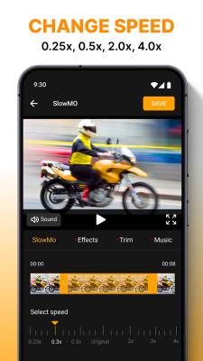 Screenshot of the application Slow Motion Video Maker - #4