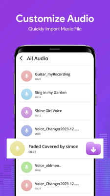 Screenshot of the application AI Voice Changer Sound Effects - #4