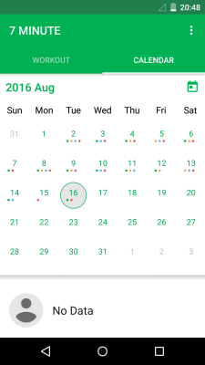 Screenshot of the application 7 Minute Workout - #3