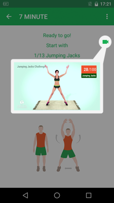 Screenshot of the application 7 Minute Workout - #4