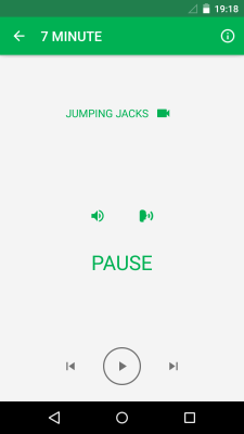 Screenshot of the application 7 Minute Workout - #5