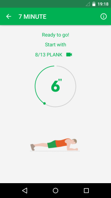 Screenshot of the application 7 Minute Workout - #6