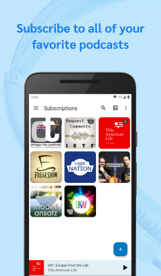 Screenshot of the application AntennaPod - #1