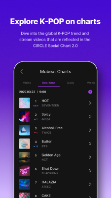 Screenshot of the application Mubeat - #5