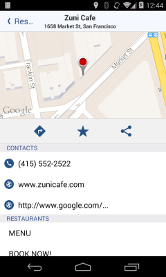 Screenshot of the application AroundMe - #5