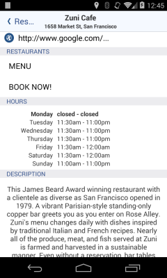 Screenshot of the application AroundMe - #6