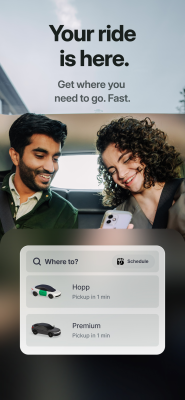 Screenshot of the application Hopp: Get a Ride - #1