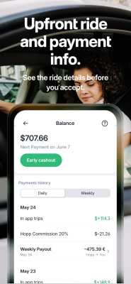 Screenshot of the application Hopp Driver - #4