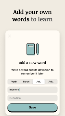 Screenshot of the application Vocabulary - #5
