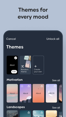 Screenshot of the application Motivation - #5
