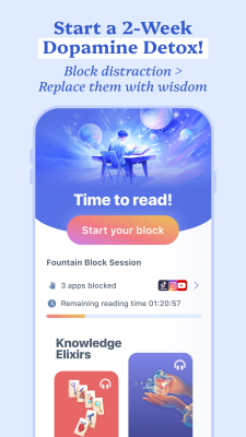 Screenshot of the application Fountain: Daily Book Summaries - #3