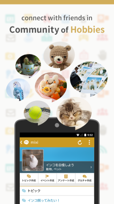 Screenshot of the application Mixi - #1
