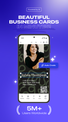 Screenshot of the application Business Card Maker - #1