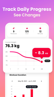 Screenshot of the application JustFit - Lazy Workout - #5