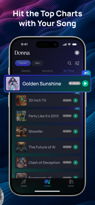 Screenshot of the application Donna AI Song & Music Maker - #5