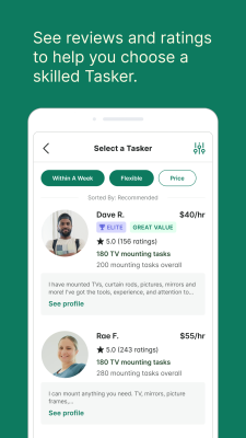 Screenshot of the application Taskrabbit - #4