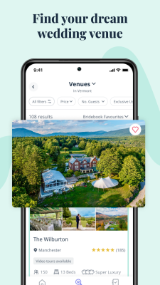 Screenshot of the application Bridebook - #3