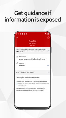 Screenshot of the application F-Secure ID PROTECTION - #4