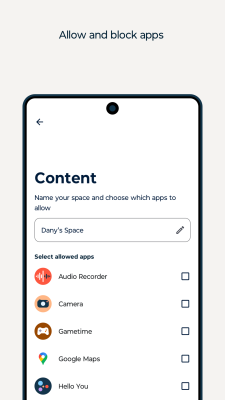 Screenshot of the application Family Space - #3