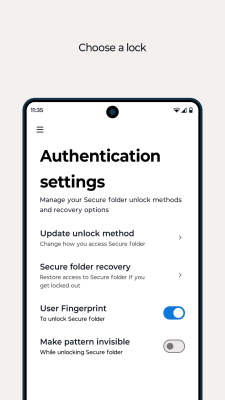 Screenshot of the application Moto Secure folder - #3