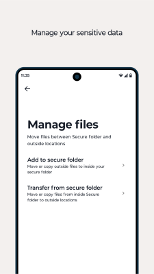 Screenshot of the application Moto Secure folder - #4