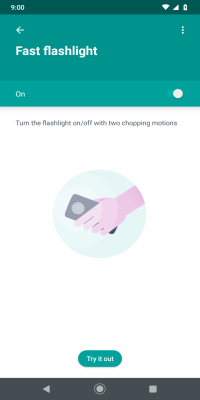 Screenshot of the application Moto Actions - #1