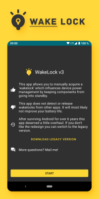 Screenshot of the application Wakelock Revamp - #1