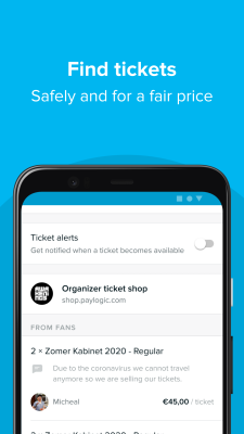 Screenshot of the application TicketSwap - #3