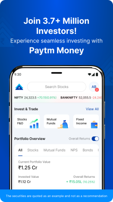 Screenshot of the application Paytm Money - #1