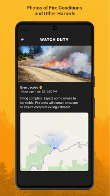 Screenshot of the application Watch Duty (Wildfire) - #5