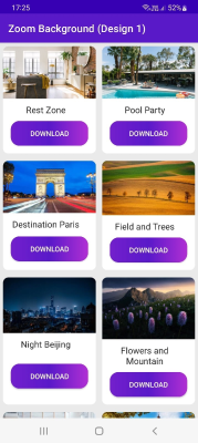 Screenshot of the application Virtual Background for Zoom - #1
